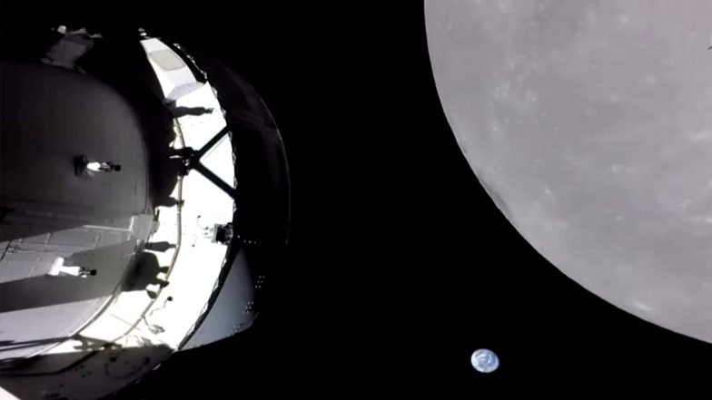 Artemis 1 Mission: NASA’s Orion Spacecraft Makes Closest Flyby of Moon at 81 Miles Above Lunar Surface (Watch Video)