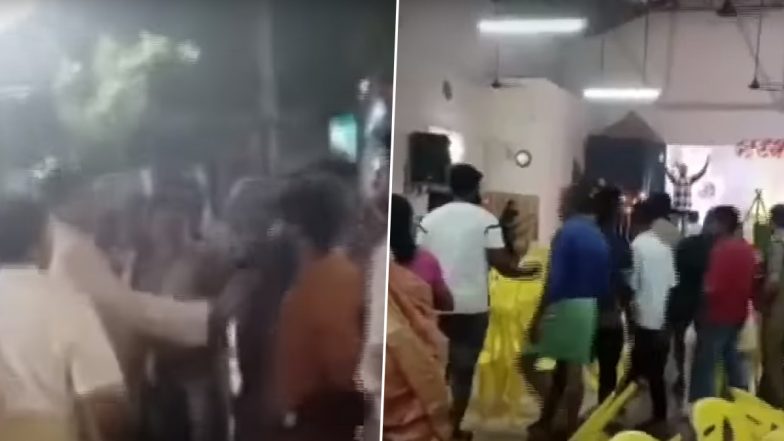 Viral Video: Brawl After Uninvited Man Offers Gift at Wedding Reception in Kerala’s Thiruvananthapuram, Several Injured