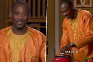 Inspiring! Cameroonian Man Gilles Tchianga Seeks $60K for His ‘Jollof Rice Sauce’ Start-Up and Gets $600K Instead From Wes Hall, Watch How He Woos the Dragons’ Den Investor (Video)