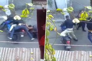 UP: Meerut Girl Fights Off Chain Snatchers Bravely, Pulls Down Two Bike-Borne Miscreants (Watch Video)