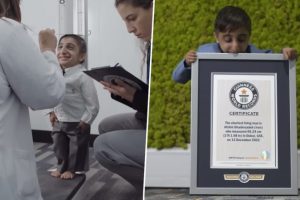 World’s Shortest Man Living Guinness World Record Set by Afshin Esmaeil Ghaderzadeh From Iran Who Measures 65.24 Cm; Watch Video