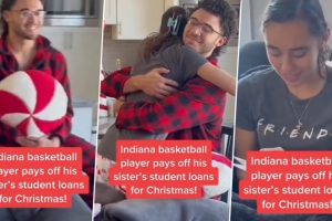 Indiana Basketball Player Surprises Sister With Christmas Gift; Heartwarming Video of Him Deciding To Pay Off Her Student Loans Is Tearing People Up
