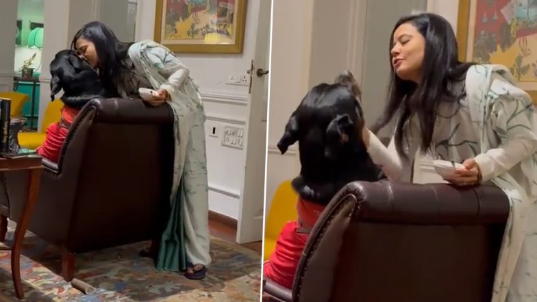 Mahua Moitra in Adorable Conversation With Her Pet Dog (Watch Video)