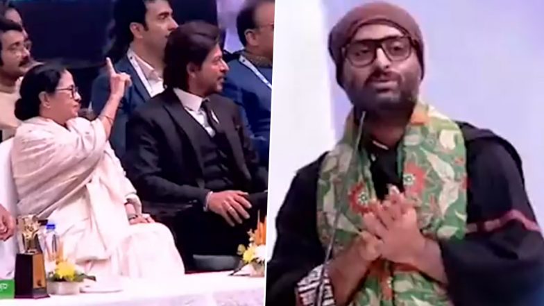 Viral Video: Arijit Singh Sings ‘Rang De Tu Mohe Gerua’ in Presence of West Bengal CM Mamata Banerjee, Shah Rukh Khan at KIFF 2022 Amid ‘Besharam Rang’ Controversy (Check Reactions)