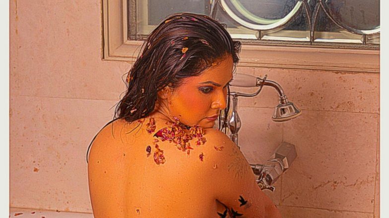 Aabha Paul Topless Photo Shows Sideboob! XXX Star Crosses All Limits of Boldness, Poses Semi-Nude in Bathtub Filled With Rose Petals