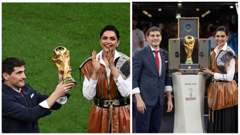 Deepika Padukone Makes India Proud as Pathaan Actress Becomes First Indian to Unveil FIFA World Cup Trophy, Netizens Celebrate!