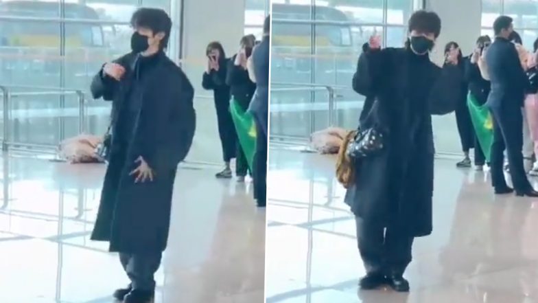 BTS’ J-Hope Dances and Blows Kisses at Airport As He Heads to US for His Performance at Times Square (Watch Viral Video)