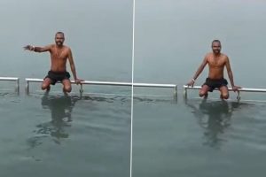 Viral Video: Man Offers People To Take Holy Dip in Freezing Water on Their Behalf for Rs 10 Amid Cold Wave