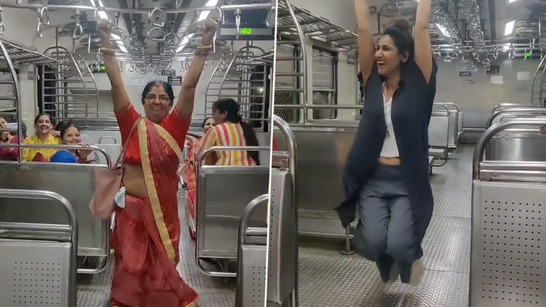 Saree-Clad Old Woman Swinging in Mumbai Local Train’s Ladies Compartment Goes Viral Again!