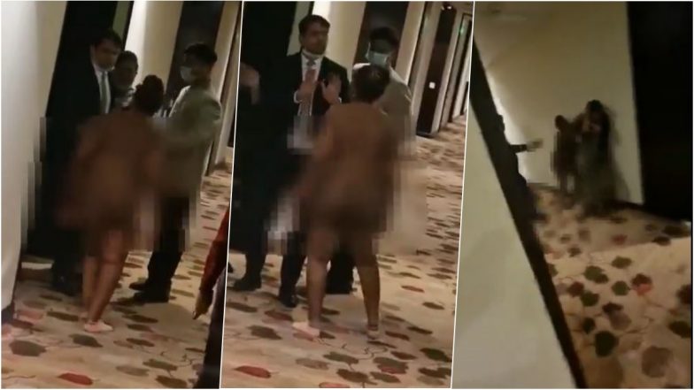 Naked Foreign Woman Caught on Camera Beating Staff in 5-Star Jaipur Hotel, Disturbing Attack Video Goes Viral