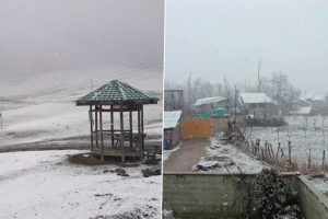 Snowfall in Kashmir: Sonamarg, Yousmarg and Other Places Turn Into White Paradise (Watch Video)