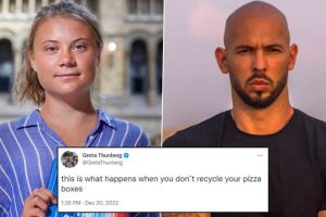 Greta Thunberg Trolls Andrew Tate’s Arrest Tweeting, ‘When You Don’t Recycle Your Pizza Boxes,’ After Jerry's Pizza Box Reveals His Location in Romania!