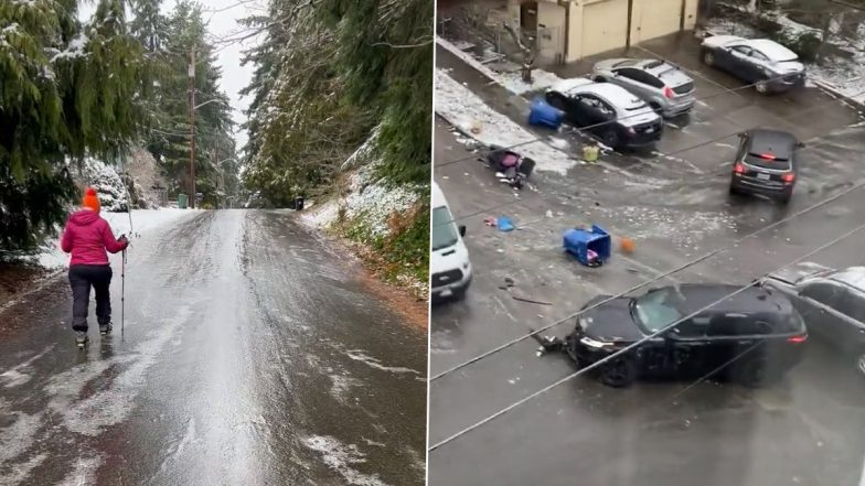 Bomb Cyclone Videos: From Car Slide to Boiling Water Turning Into Snow, These Clips Show Drastic Effects of Winter Storm in US