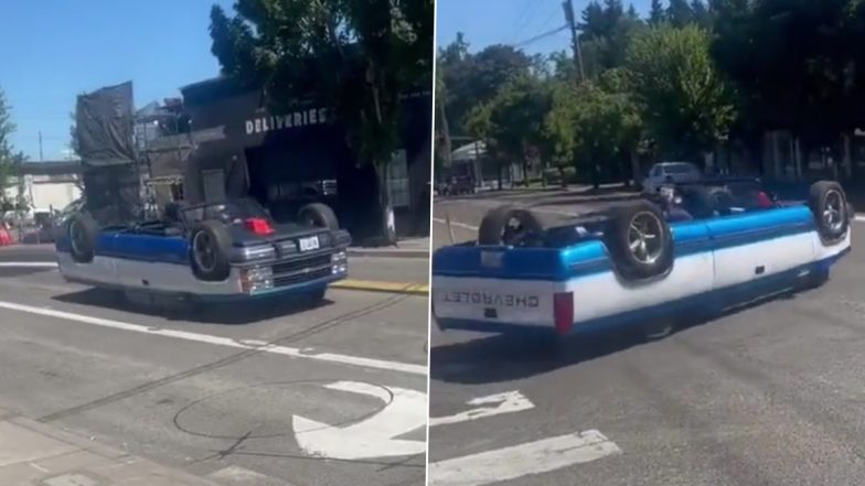 Man Drives Strangely Designed Upside-Down Truck; Viral Video of the Bizarre Vehicle Will Leave You Scratching Your Heads