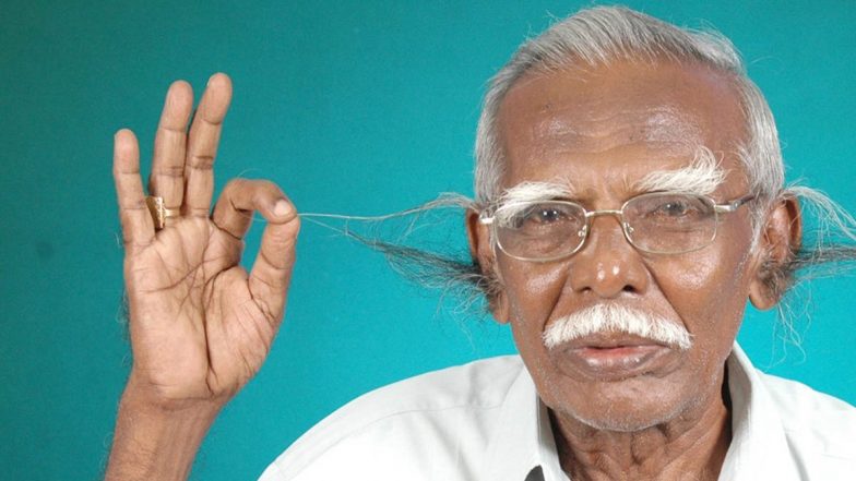 World’s Unbroken Longest Ear Hair Record Set By Retired School Headmaster Anthony Victor From Tamil Nadu; See Pics 