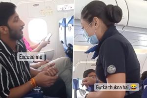 ‘Excuse me, khidki khol denge’: Video of IndiGo Flight Passenger's hilarious request to Air hostess For Spitting Out Gutka Goes Viral