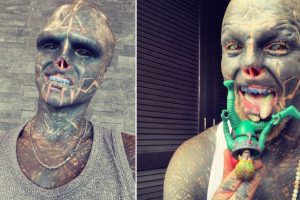'Black Alien' Tattoo Addict Who Removed His Ears, Nostrils & Few Fingers Claims He Gets Rejected By Restaurants Due To Extreme Look (See Pics)
