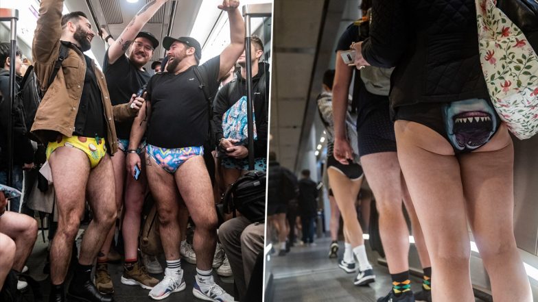 No Trousers Tube Ride 2023: Hundreds of People Travel Wearing Underpants For London's Annual Event; See Pics 