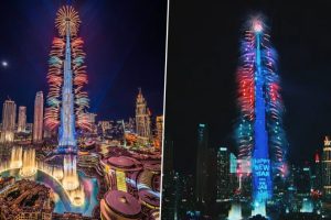 Burj Khalifa, World’s Tallest Building, Light Up for New Year 2023; Watch Viral Video and Photo With a Dazzling Fireworks Spectacle