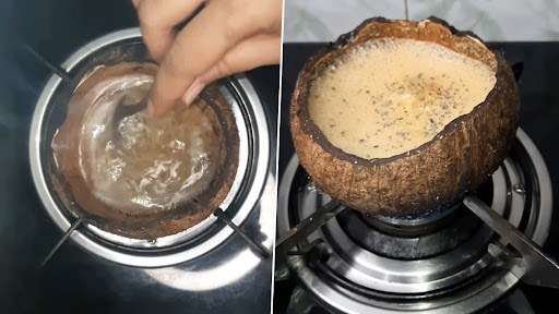 Viral Video of 'Chai' Being Prepared Inside A Coconut Shell Evokes Hillarious Response From Netizens