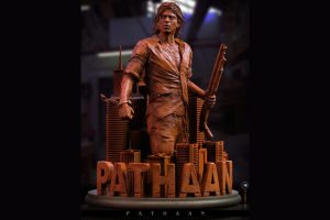 Pathaan: Digital Sculpture of Shah Rukh Khan’s Look Inspired by the Film’s Official Poster Goes Viral