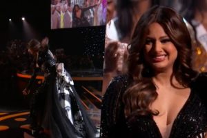 Harnaaz Sandhu NEARLY FALLS on Miss Universe 2022 Stage, Watch Emotional Video of the Indian Beauty Queen As She Crowns Her Successor