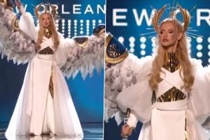 Miss Universe 2022: Ukraine's Viktoria Apanasenko Dresses Up as A Battle Angel At The 71st Miss Universe Pageant; Watch Video