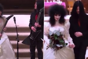 Head-Banging Bride and Groom Exchange Electric Guitars Instead of Rings During Wedding Ceremony; Watch Video
