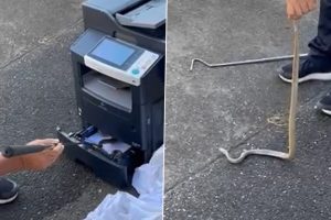 Venomous Eastern Brown Snake Found Hiding Inside Printer Paper Drawer By Frightened Receptionist; Watch Viral Video 