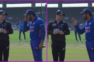 Bizarre! Rohit Sharma Forgets What to Opt for After Winning the Toss in IND vs NZ 2nd ODI 2023 (Watch Funny Video)