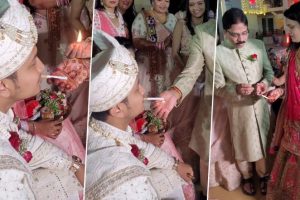 Viral Video: Bride's Parents Welcome Groom With Paan and Cigarette in Wedding Ritual, Internet in Splits
