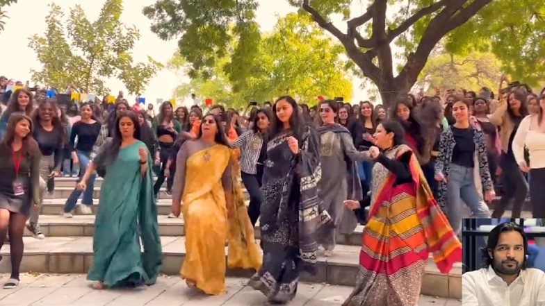 Pathaan Fever Continues! DU Professors, Students Dance to Shah Rukh Khan's 'Jhoome Jo Pathaan' Song in Campus, Video of Fun Performance Goes Viral