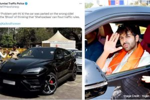 'Shehzada' Kartik Aaryan Issued Challan for Parking Lamborghini on Wrong Side, Mumbai Traffic Police's Quirky Post Goes Viral