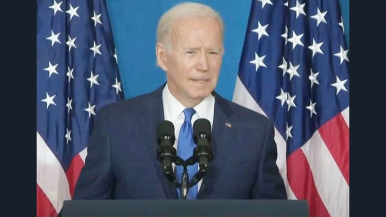 Joe Biden Trips on Air Force One Stairs in Poland, Video of US President Stumbling Goes Viral