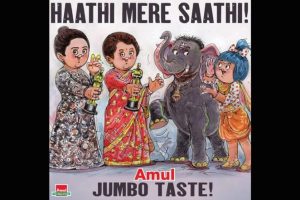 ‘Haathi Mere Saathi’: Amul Joins Celebrations With Adorable Doodle As 'Elephant Whisperers' Wins Oscars 2023 in Best Documentary Short Film Category