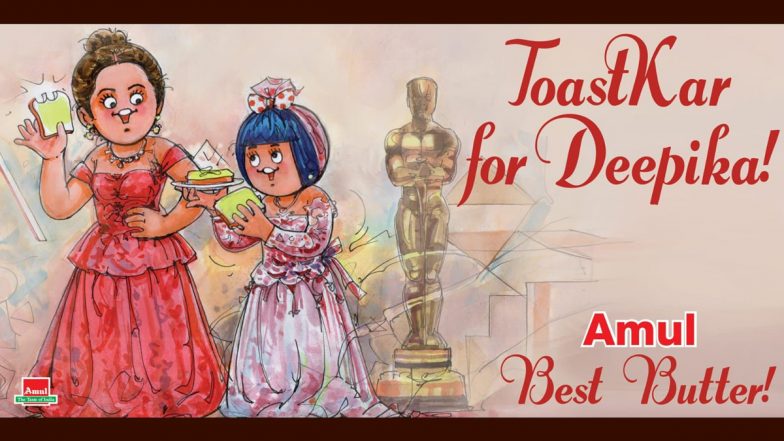 Oscars 2023: Amul India Honours Deepika Padukone for Being Selected As First Slate Presenter for 95th Academy Awards (View Pic)
