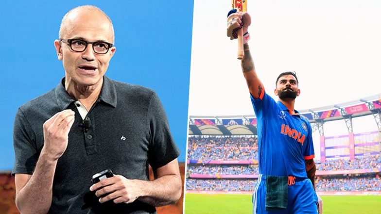 Microsoft Chairman and CEO Satya Nadella Stayed Up All Night To Watch India’s Win Against New Zealand ICC Men’s ODI World Cup Semi-Final