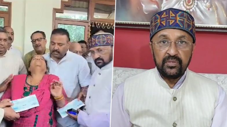 Captain Shubham Gupta Mother Viral Video: Grieving Mom's Natural Reaction Being Politicised, Says UP Minister Yogendra Upadhyay After Clip of Him Posing for Cameras While Giving Cheque to Deceased Soldier's Weeping Mother Surfaces