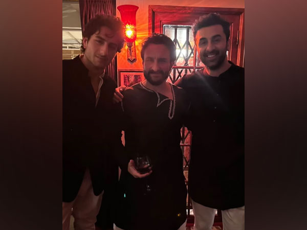 Ranbir Kapoor twins with ‘Jiju’ Saif Ali Khan, Ibrahim in black at Diwali party