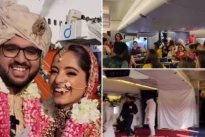 ‘Wedding in Sky’: UAE-Based Indian Businessman Dilip Popley Hosts Daughter's Wedding Aboard Private Jet, Video Surfaces